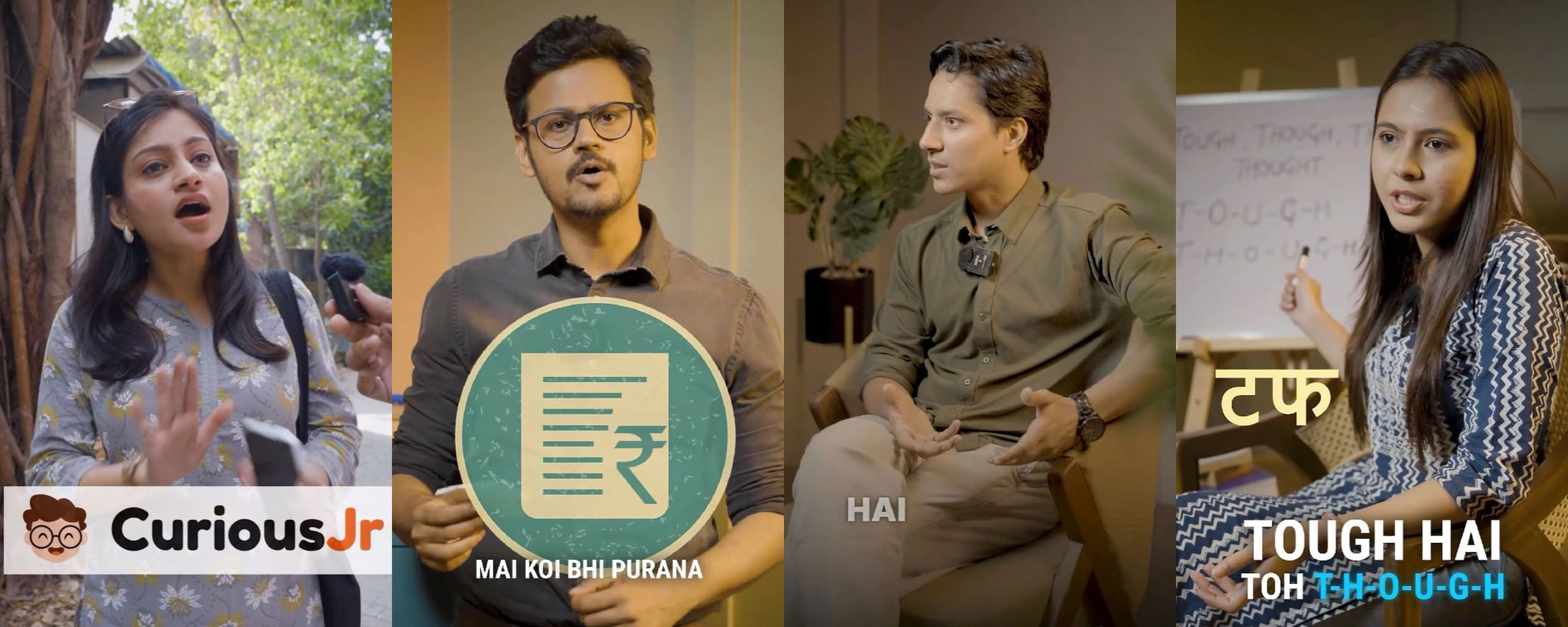 PW CuriousJr performance videos: four presenters explaining everyday lessons